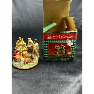 Santas Collection Mini Resin Nativity Scene Figurine Christmas Decor with Box